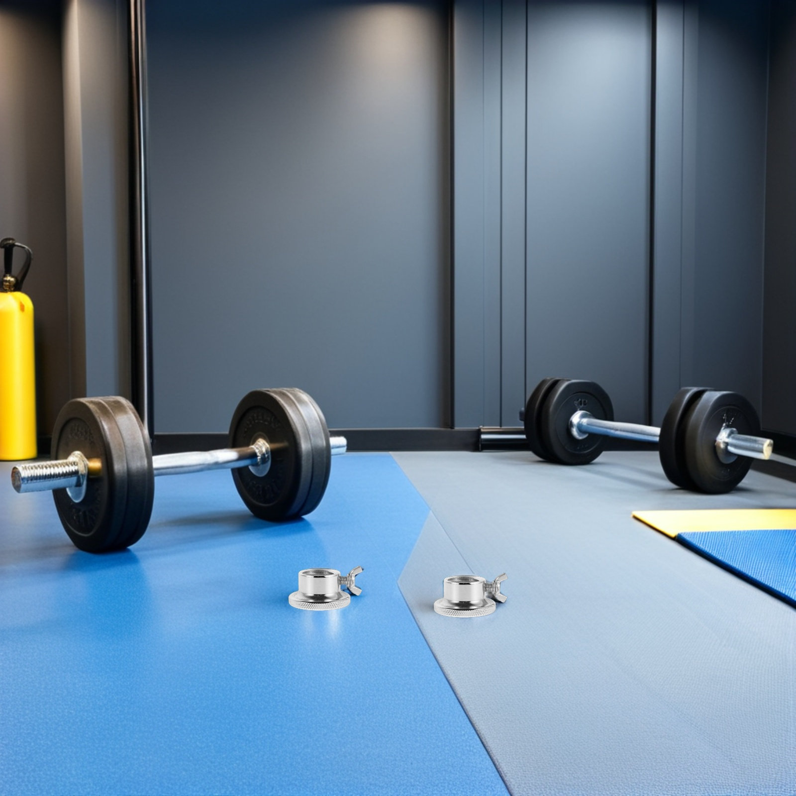 Home Gym Usa - น็อตล็อคกันหลวมสำหรับดัมเบล 4 ชิ้น แคลมป์ล็อคแบบปรับได้สำหรับบาร์เบล น็อตล็อคยกน้ำหนักสำหรับยิมและบ้าน