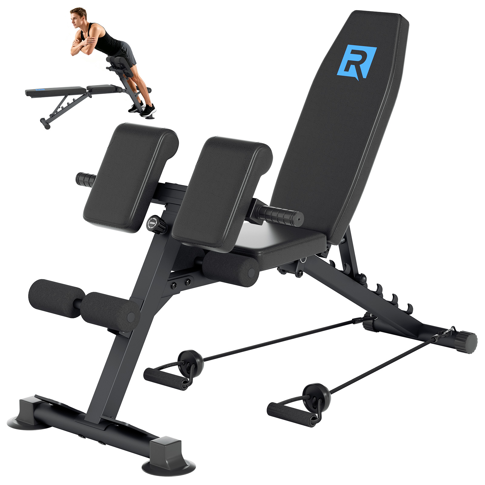 Home Gym Full Setup - ม้านั่งออกกำลังกายอเนกประสงค์ปรับน้ำหนักได้ 10 ระดับ ปรับเอนได้ 6 ระดับ