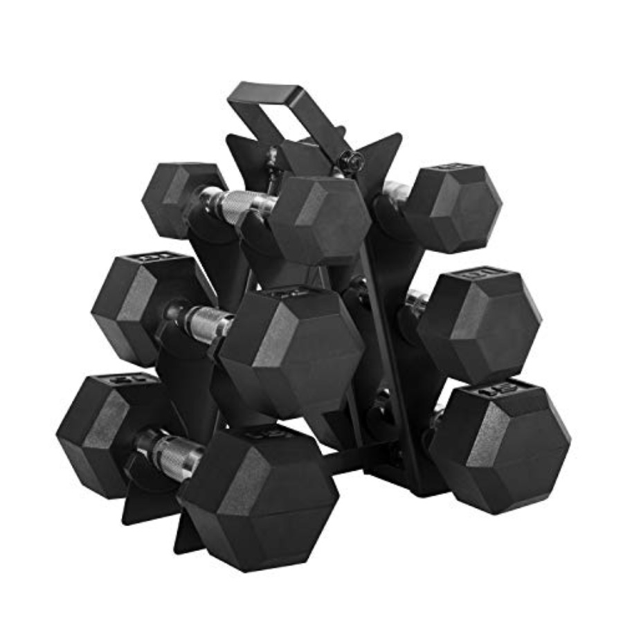 Hex Dumbbell Set - ชุดดัมเบลหุ้มเคลือบผิว รูปทรงหกเหลี่ยม น้ำหนัก 32, 46 และ
