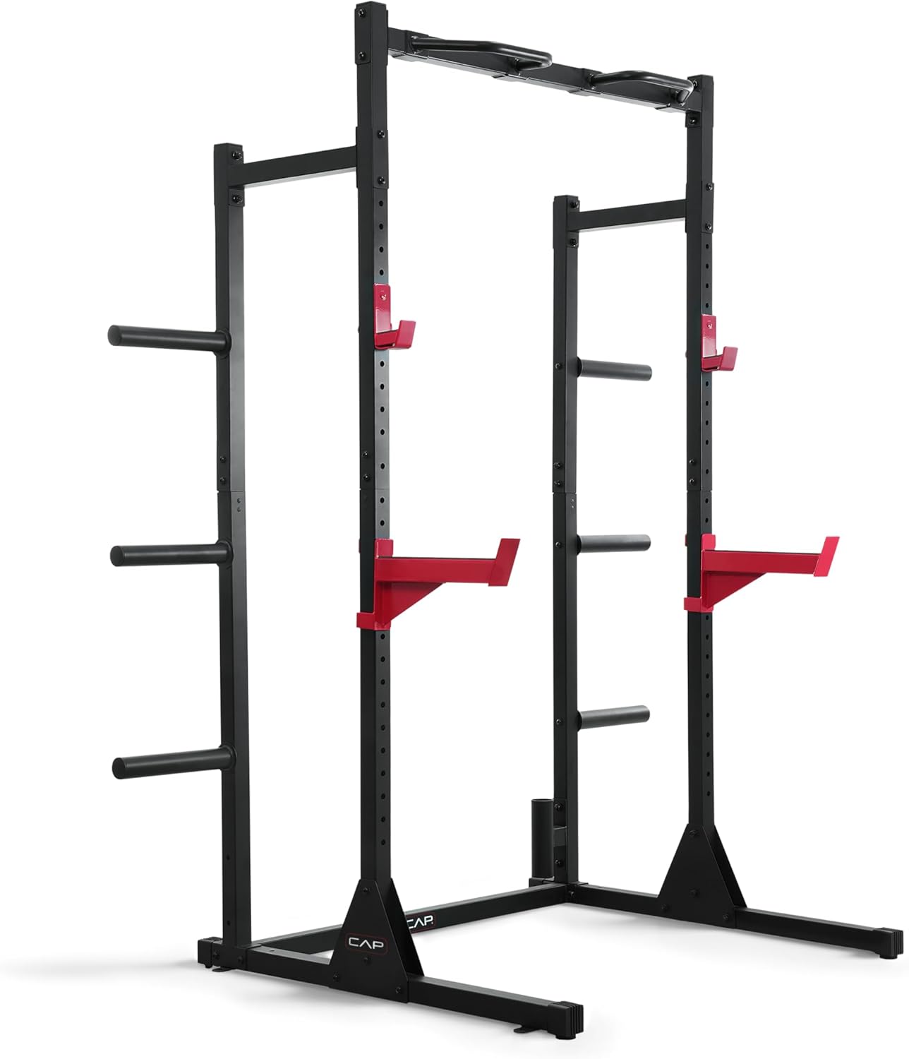 Home Gym Equipment - อุปกรณ์ออกกำลังกายที่บ้าน, วัสดุเหล็ก, หลายสี, แร็คยกน้ำหนักพร้อมบาร์โหนและอุปกรณ์เสริม