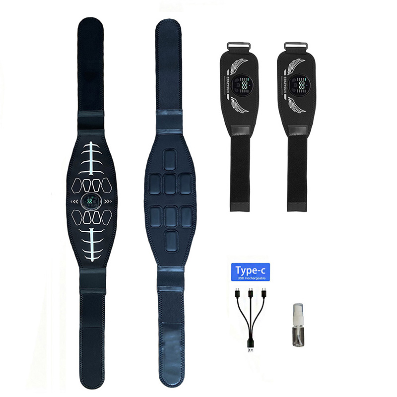 Home Gym Necessities - เข็มขัดกระชับหน้าท้อง เครื่องกระตุ้นกล้ามเนื้ออัจฉริยะ เข็มขัดฟิตเนสสำหรับร่างกาย เครื่องบริหารเอวและแขน อุปกรณ์ออกกำลังกายและนวดสำหรับใช้ในบ้าน