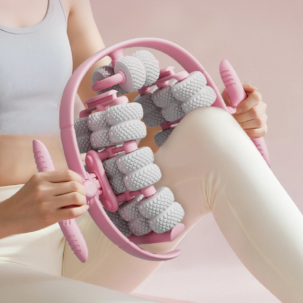 Home Gym Tools - ลูกกลิ้งโยคะแบบถอดได้, เครื่องนวดรูปวงแหวนสำหรับการผ่อนคลายเนื้อเยื่อส่วนลึกบริเวณต้นขาและน่อง, อุปกรณ์ออกกำลังกายที่บ้าน