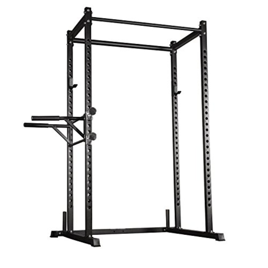 Home Gym Pull Up Bar - กรงสควอทสำหรับออกกำลังกายที่บ้าน: โครงสร้างเหล็ก ผิวสีดำ รับน้ำหนักได้ 700 ปอนด์