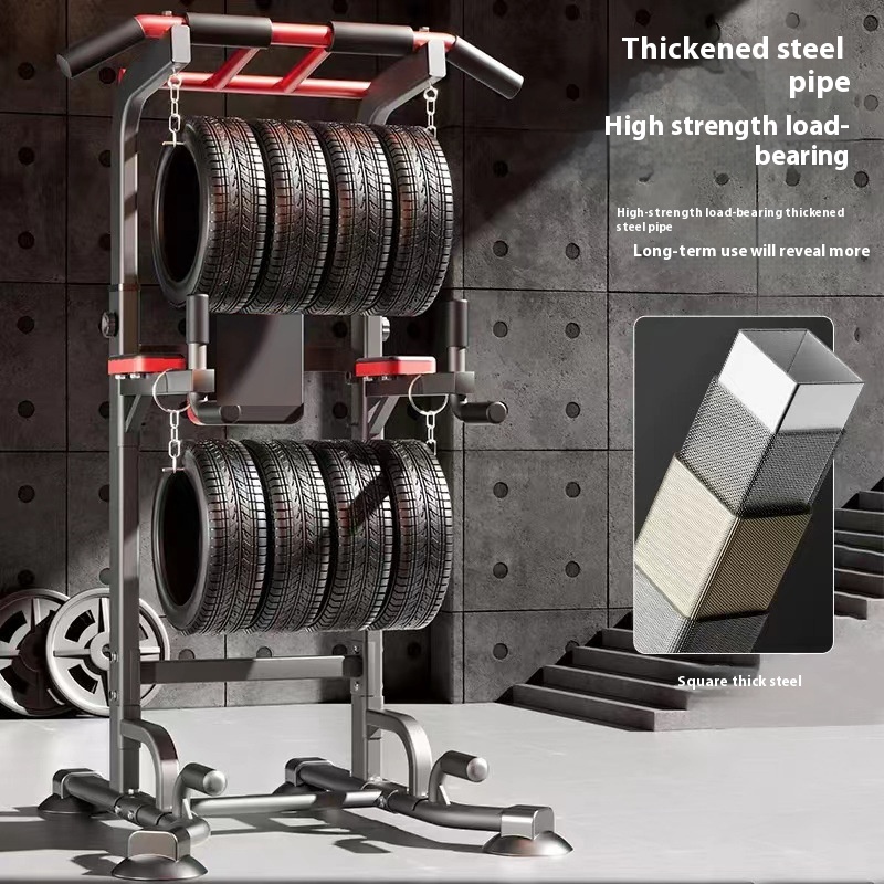 Home Gym Half Rack - บาร์ดึงขึ้นบ้านในร่มไม่มีสว่านอุปกรณ์ฟิตเนสครอบครัวอเนกประสงค์แบบตั้งพื้นใหม่ชั้นวางอเนกประสงค์
