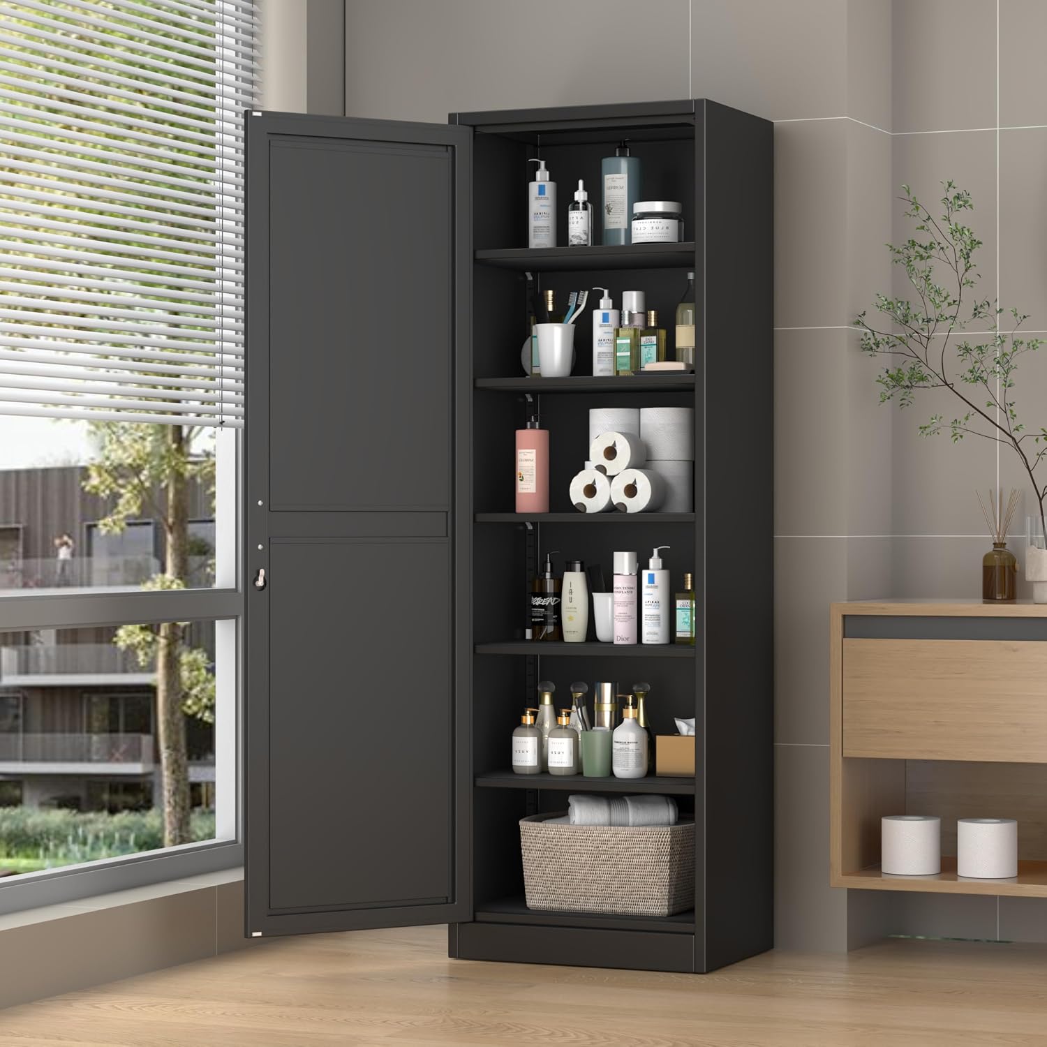 ตู้เก็บของโลหะทรงสูง 67 นิ้ว พ - Home Gym Tools บทวิจารณ์และราคา