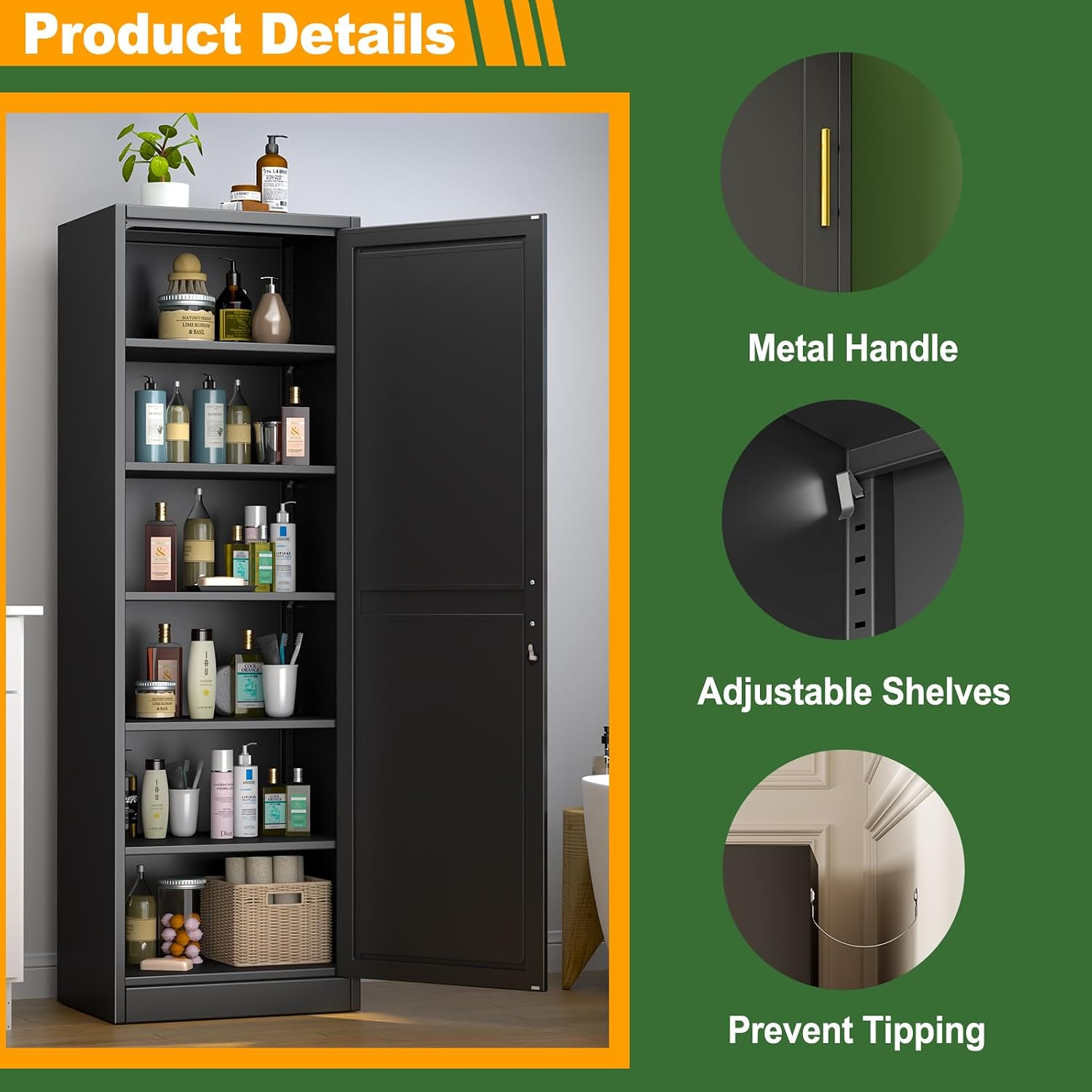 ตู้เก็บของโลหะทรงสูง 67 นิ้ว พ - Home Gym Tools บทวิจารณ์และราคา