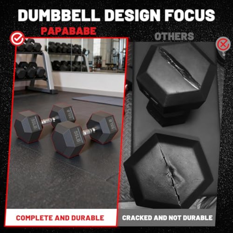 ชุดดัมเบลหกเหลี่ยม 45-550 ปอนด - Hex Dumbbell Set บทวิจารณ์และราคา