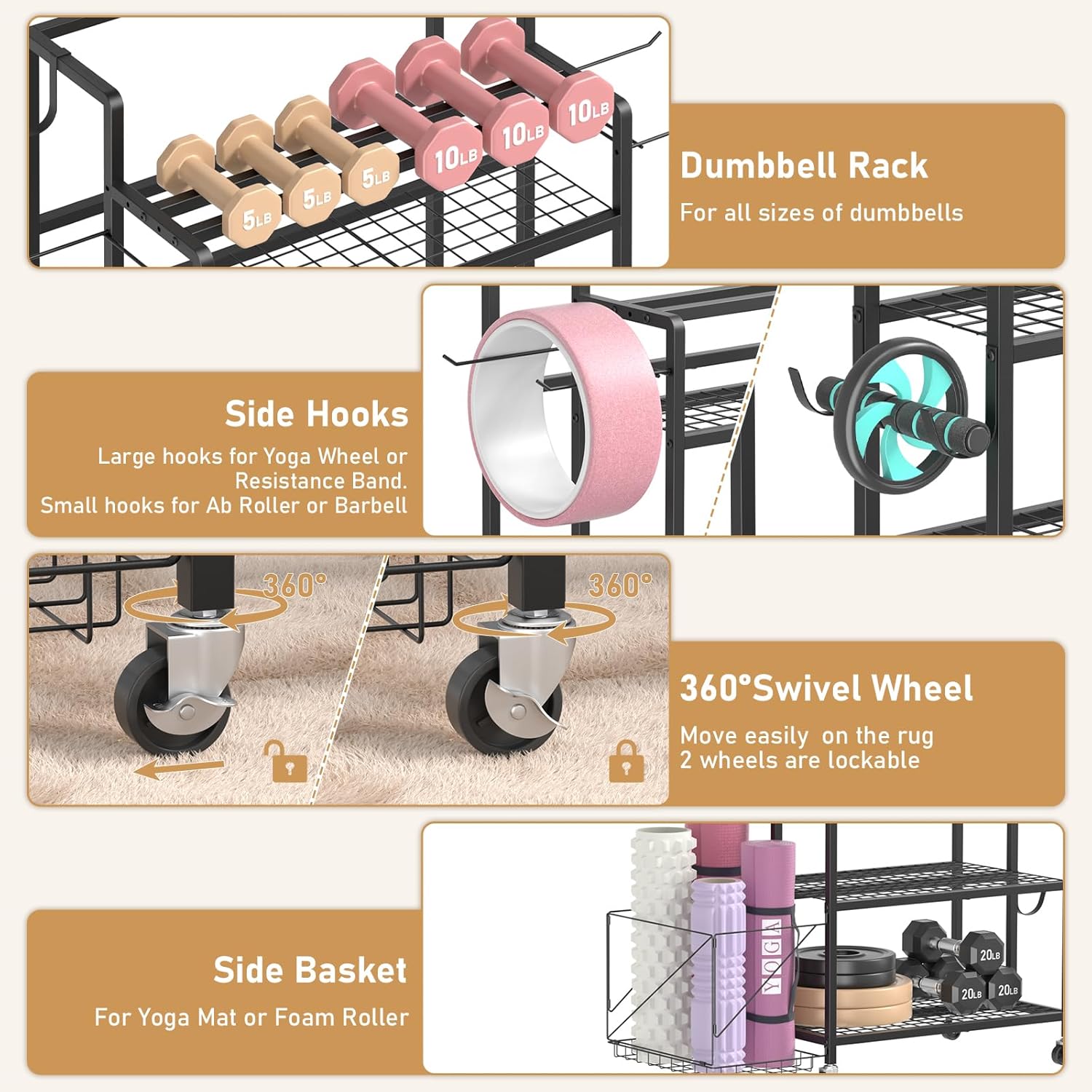 ที่เก็บอุปกรณ์ออกกำลังกายที่บ้ - Home Gym Equipment บทวิจารณ์และราคา