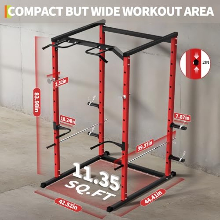 กรงยกน้ำหนักแบบ Heavy-Duty พร้ - Home Gym Pull Up Bar บทวิจารณ์และราคา