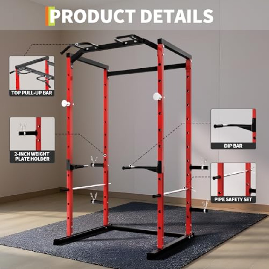 กรงยกน้ำหนักแบบ Heavy-Duty พร้ - Home Gym Pull Up Bar บทวิจารณ์และราคา