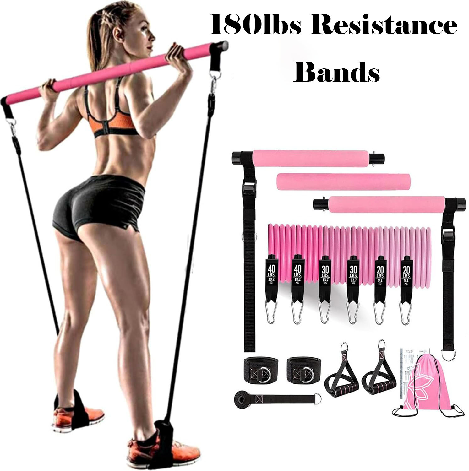 ชุดยางยืดออกกำลังกาย 180 ปอนด์ - Home Gym Full Setup บทวิจารณ์และราคา