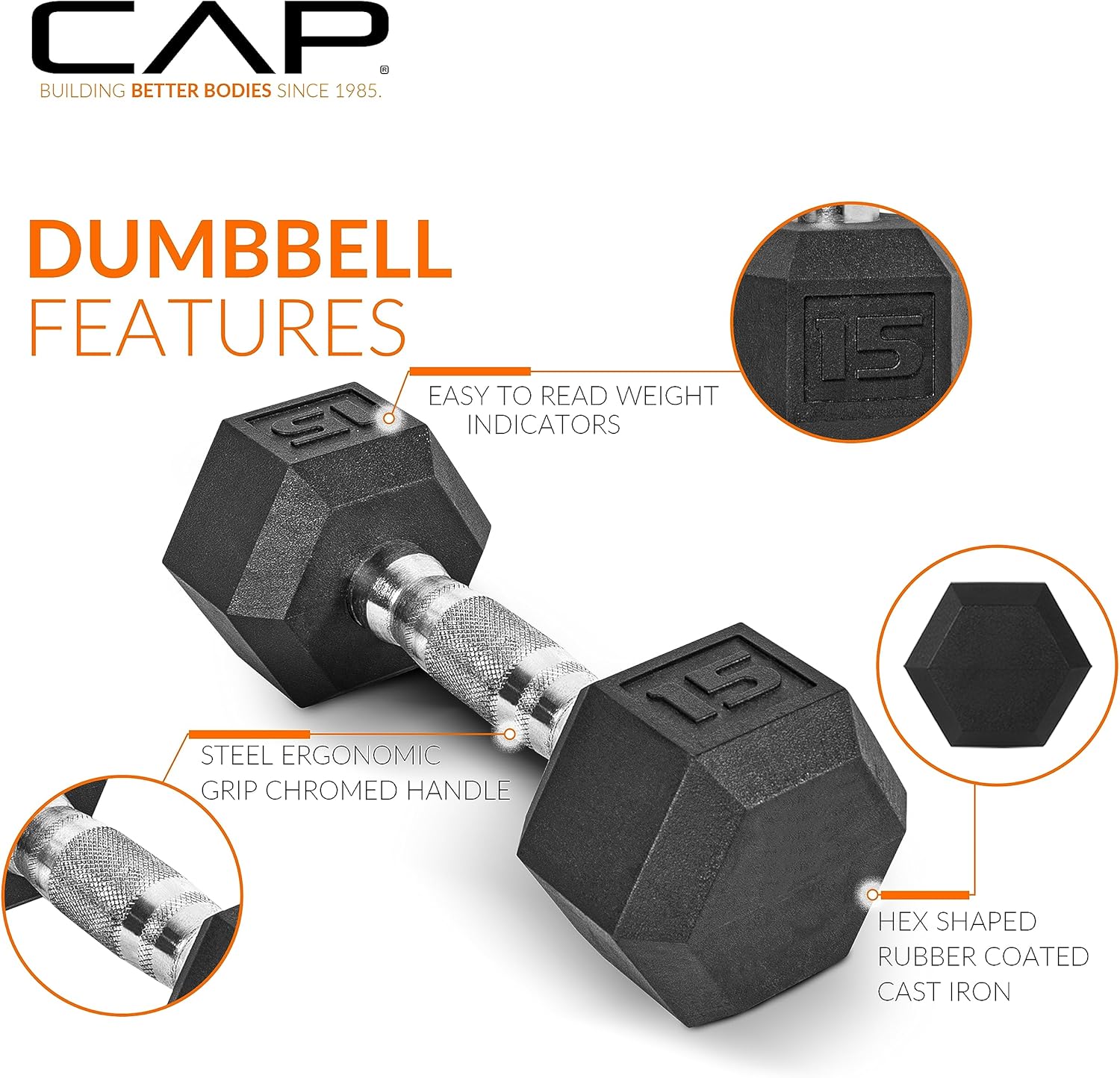 ชุดดัมเบลหกเหลี่ยมเคลือบผิวพร้ - Hex Dumbbell Set บทวิจารณ์และราคา