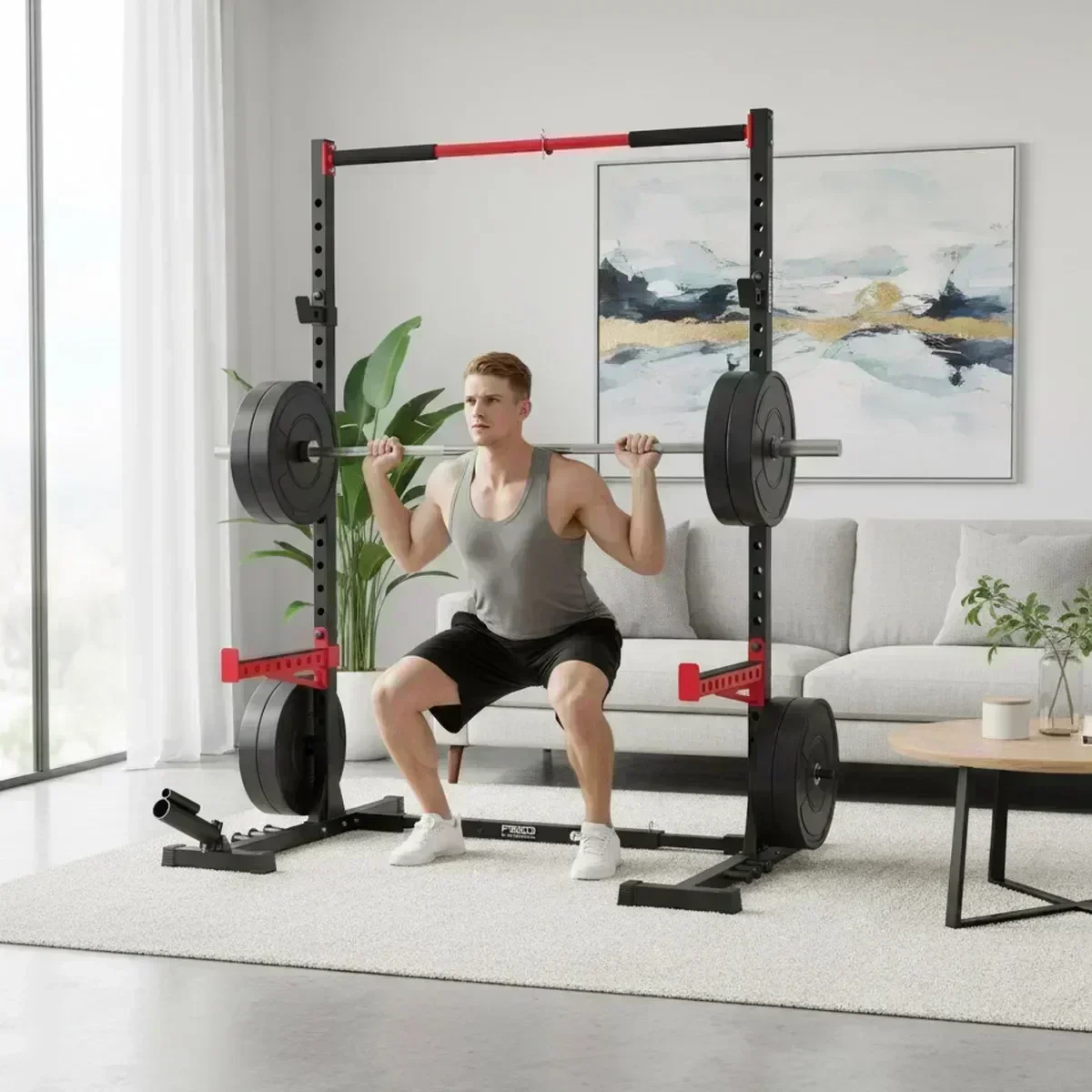 แร็คสควอทปรับระดับได้สำหรับยิม - Home Gym Pull Up Bar บทวิจารณ์และราคา