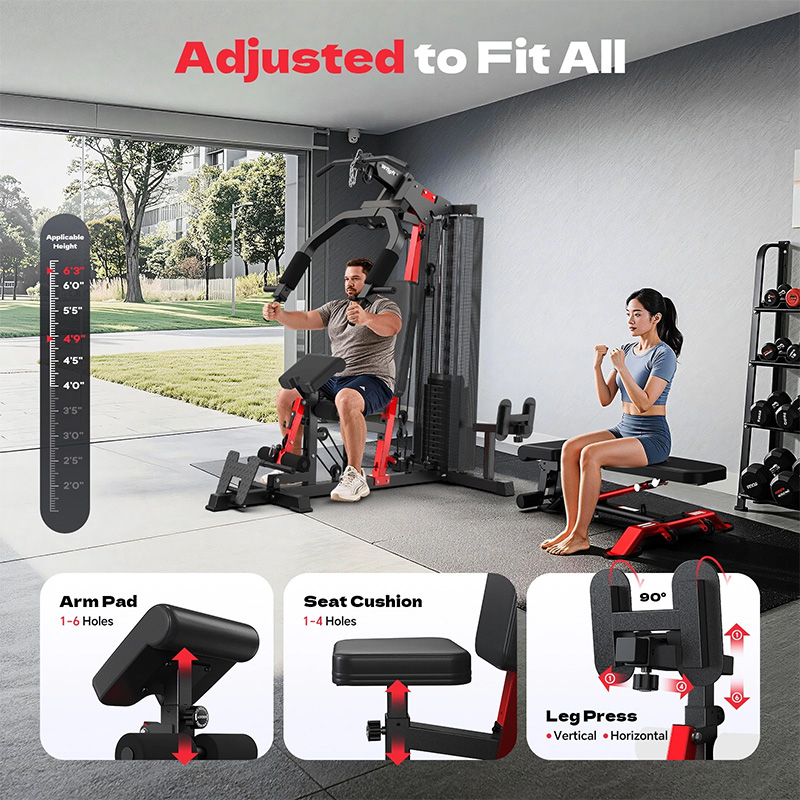 อุปกรณ์ออกกำลังกายในบ้าน Poobo - Home Gym Full Setup บทวิจารณ์และราคา