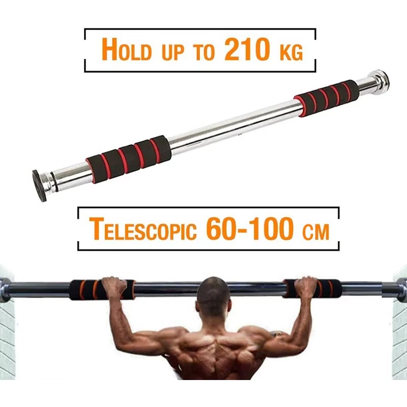 บาร์โหนติดประตูแบบยืดหดได้ สำห - Home Gym Pull Up Bar บทวิจารณ์และราคา
